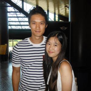 Actress Tina Q Nguyen and Glee actor Harry Shum Jr attends the Los Angeles White Frog premiere on July 21 2012