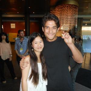 Actress Tina Q. Nguyen and actor/singer Tyler Posey attends the Los Angeles 