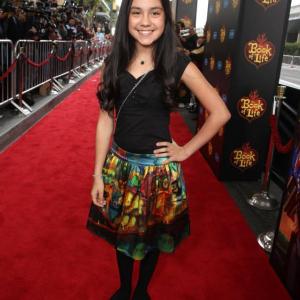 Genesis Ochoa on the red carpet during the Los Angeles premiere for The Book of Life