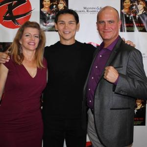 With Don The Dragon Wilson and my wife red carpet shot for The Martial Arts Kid