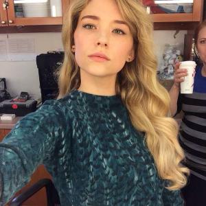Haley Bennett selfie on my phone After I finish her hair Great lady!
