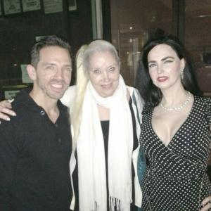 Actress Alexis Kiley with actress Sally Kirkland and actor Mel England at the premiere screening of Sally Kirklands film Archeology of a Woman Laemmle Music Hall Beverly Hills Ca Beverly Hills California