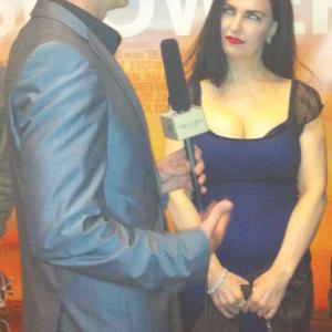 ACTRESS ALEXIS KILEY BEING INTERVIEWED ON THE RED CARPET FILM PREMIERE OF THE WAYSHOWERSTARRING ACTRESS SALLY KIRKLAND ARCLIGHT CINEMASHOLLYWOOD CALIFORNIA