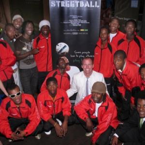 Christina Wren Demetrius Wren and South Africas Homeless World Cup team at Streetball premiere