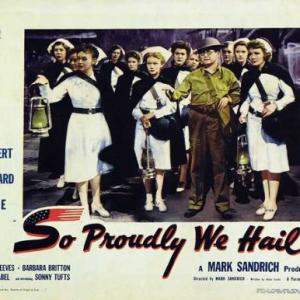 Veronica Lake Claudette Colbert Paulette Goddard Mary Servoss and Mary Treen in So Proudly We Hail! 1943