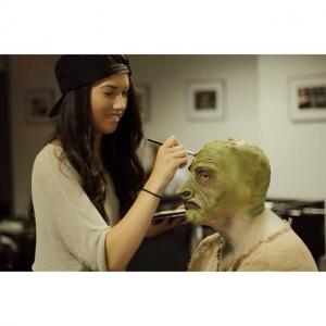 Ian Greenwell getting in to Goblin Makeup for Robyn Hood