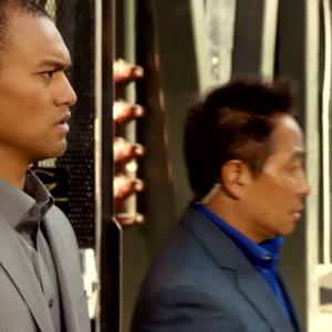 NCISLos Angeles ep517 Between the Lines with left to Right Napoleon Tavale and Al Goto as the Yakuza patrol