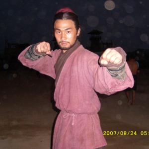 On the shooting of 'Red Cliff', Hebei, China, 2007.