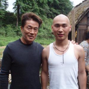 With actor Yasuaki Kurata on the shooting of 'Blood the Last Vampire', Yunnan, China.