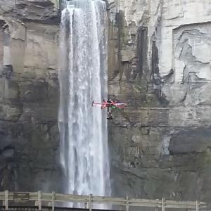 Octocopter with Panasonic GH 4 capturing Waterfall in Ithaca NY for Cornell University