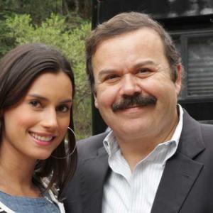 Alejandra Sandobal and Homero Mc Donald Chavez behind the scenes in CASTIDAD
