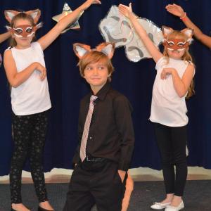 Ryan Veronick with back up dancersDoing his first comedy act and singing What Does The Fox Say at his 3rd grade talent show June 6 2014