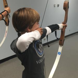 Ryan Veronick doing Archery