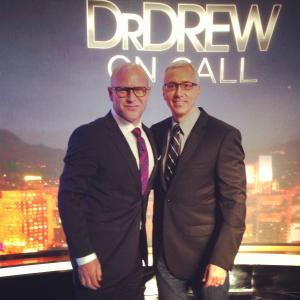 With Dr. Drew after my appearance on the show.