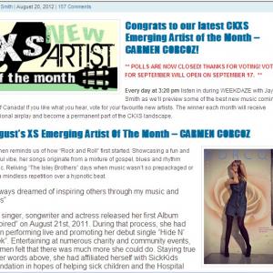 Carmen Corcoz XS Artist of the month, over 5,000.00 votes