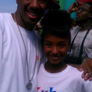 nick cannon and nay nay at Kuboo event on the pier,nay nay performed her song.