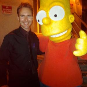 Ashley Jeffery with Bart Simpson
