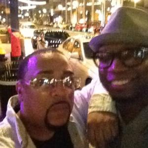 Actor Guy Torry and Actor Stephen Stix Josey in St Louis filming the feature film  HAPPY HOUR 
