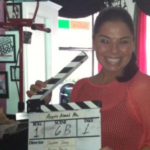 SingerActress Lucia Marie on the set of ANGELS AROUND ME
