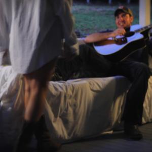 Early morning on the porch scene with Chanelle Klabunde and Neil Austin Imber in Its Been A Few Years