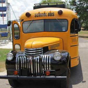1949 school bus used in Back on The Farm