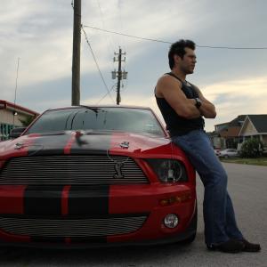 George Cisneros Xavier with the Mustang Shelby GT500