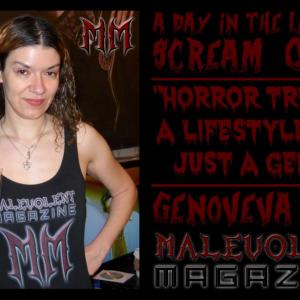 Check out her exclusive A Day In The Life Of A Scream Queen article in Malevolent Magazine