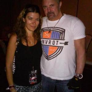 With fellow guest Kane Hodder at Mr Hush 2 Weekend of Fear