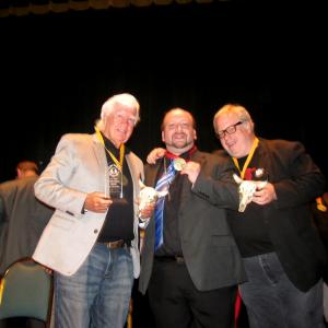 Joe (Middle) winning Best Sci Fi award at Bare Bones International Film Festival