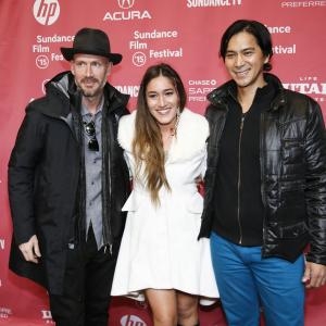 From left to right producer Wicks Walker actress Qorianka Kilcher and Kalani Queypo pose at the premiere of Last Days in the Desert during the 2015 Sundance Film Festival on Sunday Jan 25 2015 in Park City Utah