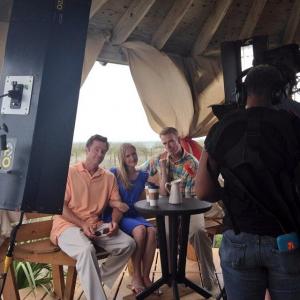Jim E Chandler Tom Clark and the lovely Jenn Gotzon on Sinking Sand Filmed in Savannah and Tybee Island GA