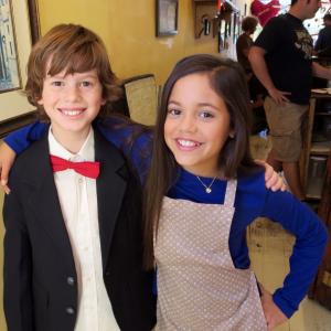 Jenna Ortega and Drew Justice on set of Young Love