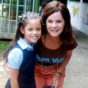 Jenna Ortega with Marcia Gay Harden on set of The Librarian in Costa Rica