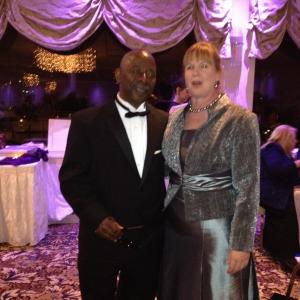 Calvin Berry with Diane Raver cofounder of the Garden State Film Festival Attending the awards dinner