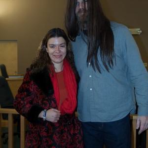 On set with Tyler Mane for Take 2: the Audition