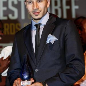 Solvan Slick Naim accepting the HBO award for Best Film at ABFF 2015