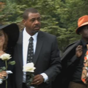 Road Rage Funeral Scene with Briana (Julie Chapin) Bernie (Lenny Steinline) and Freddie Skipworth (Tony Stacey)