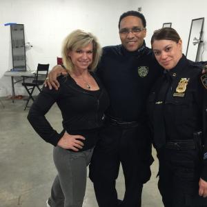 Tina Chandler, Carl Ducena and Susan Torres.... On the set of Forever in New York City
