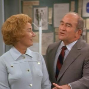 Still of Edward Asner and Georgia Engel in Mary Tyler Moore (1970)