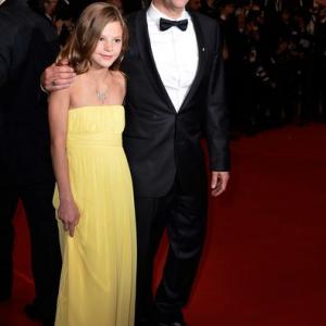 Actress Peyton Kennedy and Director Atom Egoyan on the Cannes Film Festival red carpet for the The Captive premiere on May 16, 2014