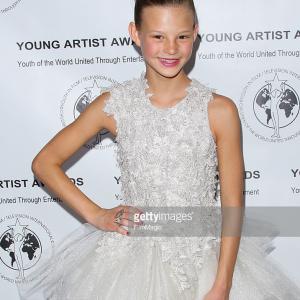 Peyton Kennedy at the 36th Annual Young Artist Awards on March 15, 2015, winner of Best Performance in a TV Series Recurring Young Actress.