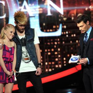 Ryan Seacrest Hollie Cavanagh and Colton Dixon at event of American Idol The Search for a Superstar 2002