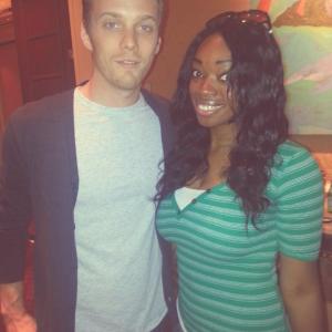 MovieSoSnet host Omaka Omegah with Jake Abel star of The Host
