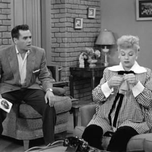 Still of Desi Arnaz and Lucille Ball in I Love Lucy 1951