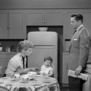 Still of Desi Arnaz, Lucille Ball and Joseph A. Mayer in I Love Lucy (1951)