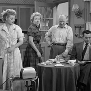 Still of Desi Arnaz, Lucille Ball, William Frawley and Vivian Vance in I Love Lucy (1951)