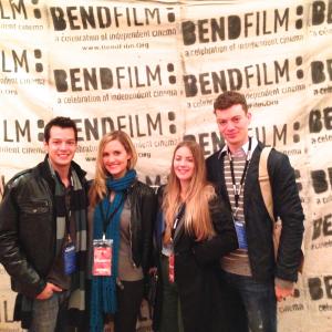 At Bend Film for the premiere of Life of the Party with Caleb Neet, Sarah McDermott, Samantha Reeves, Gordon James Asti