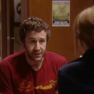 Still of Chris ODowd and Katherine Parkinson in The IT Crowd 2006