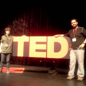 William Leon with Eric Espinosa producer of TED event at a TED event