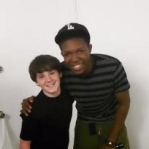 William Leon with actor/Director Denzel Whitaker on the set of Operation CTF